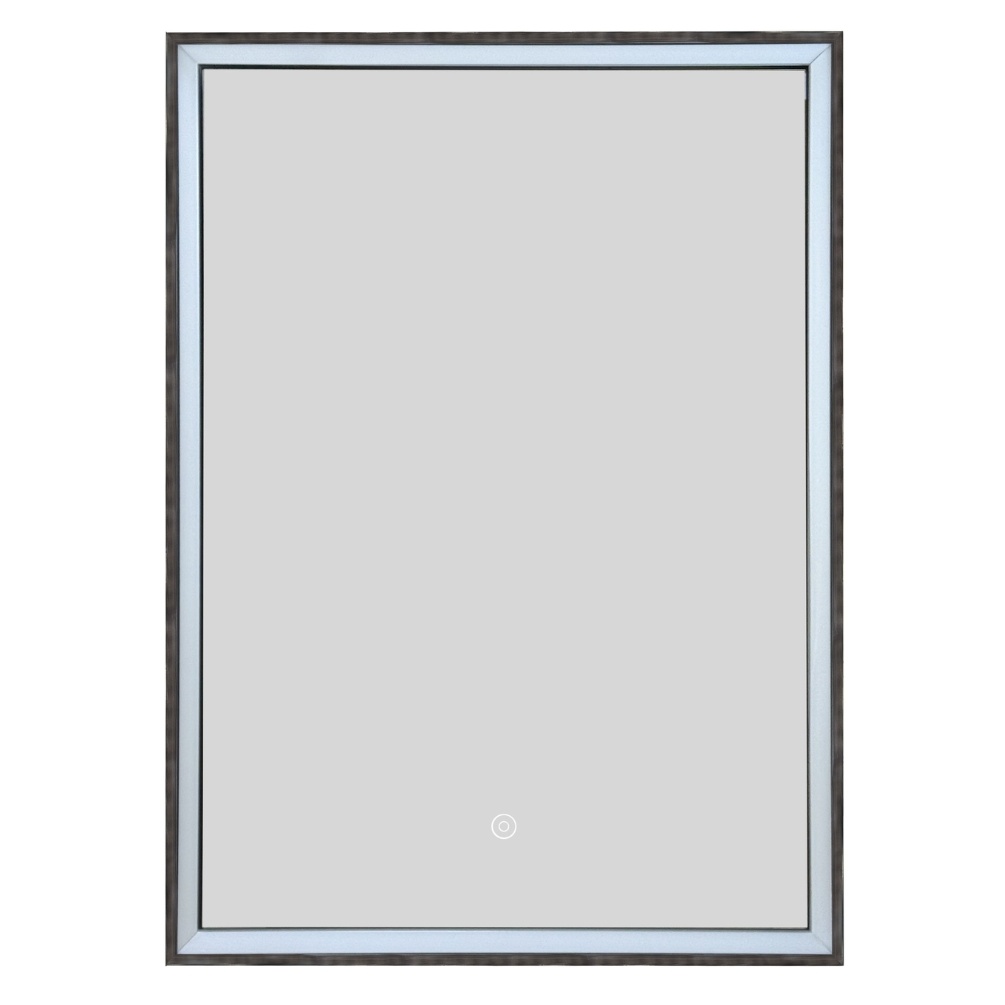 JTP Luca Brushed Black Recessed Single Mirror Bathroom Cabinet